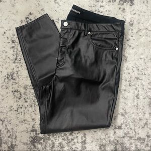 Express pleather ankle legging jean